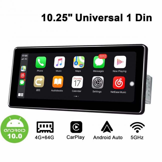 Joying 10.25 Single Din Android Auto Head Unit 4GB/64GB with Optical Output