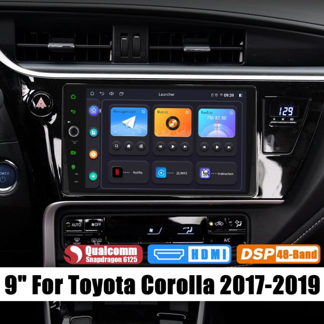 Joying Android 12.0 Car GPS Stereo For Toyota Corolla 2017-2019 Plug and  Play