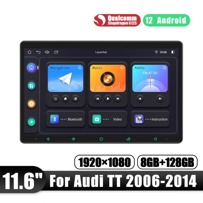 Android 11 Car GPS Screen Touch Navi Multimedia Headunit For Audi