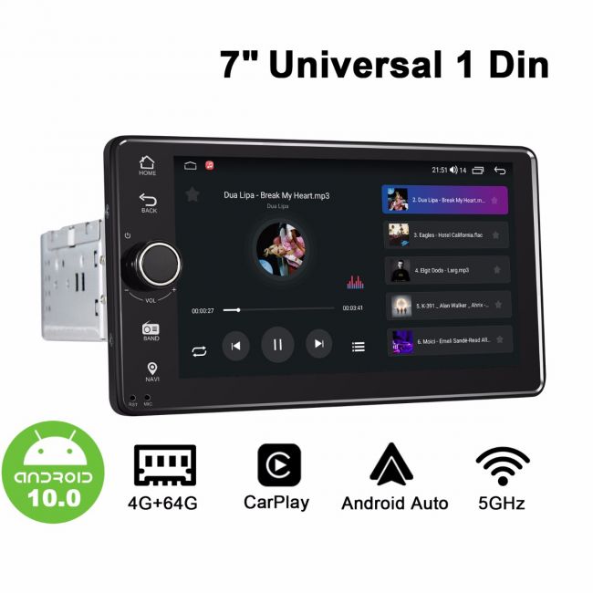 Newest Home Launcher 7 Single Din Android 10.0 Car Bluetooth Stereo