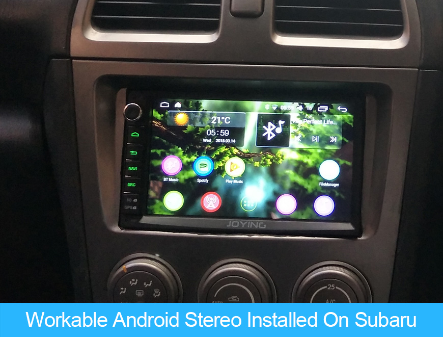 Workable Android Stereo Installed On Subaru 