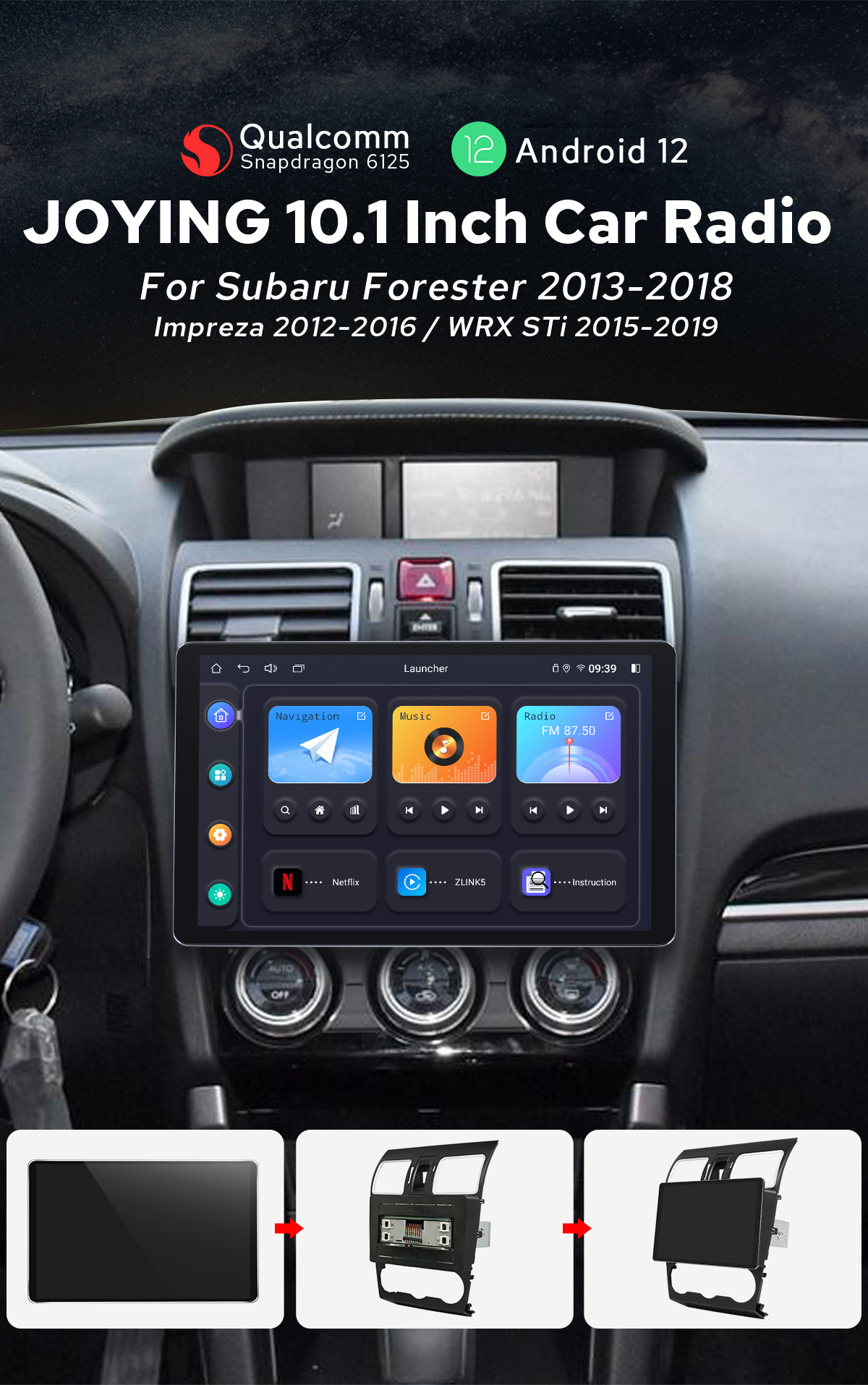  For 2012-2016 Subaru Forester Impreza
