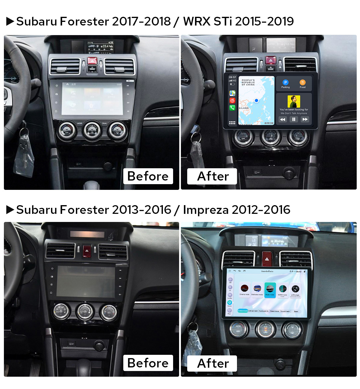  For 2012-2016 Subaru Forester Impreza