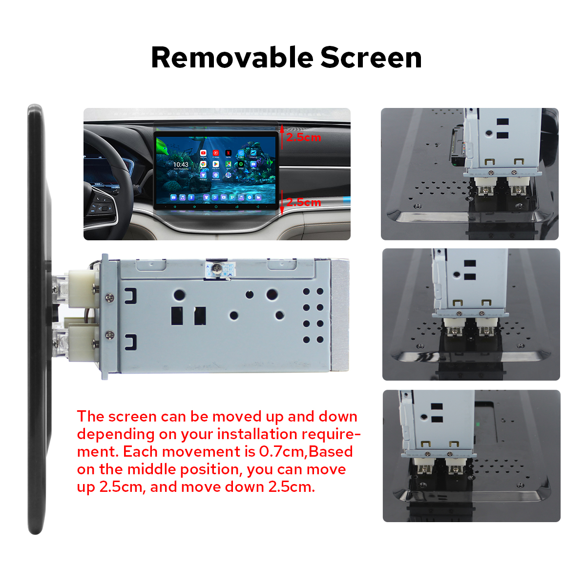 Newest Arrival 13.3 Double Din Car Stereo 8GB+128GB Support Carplay And Android  auto