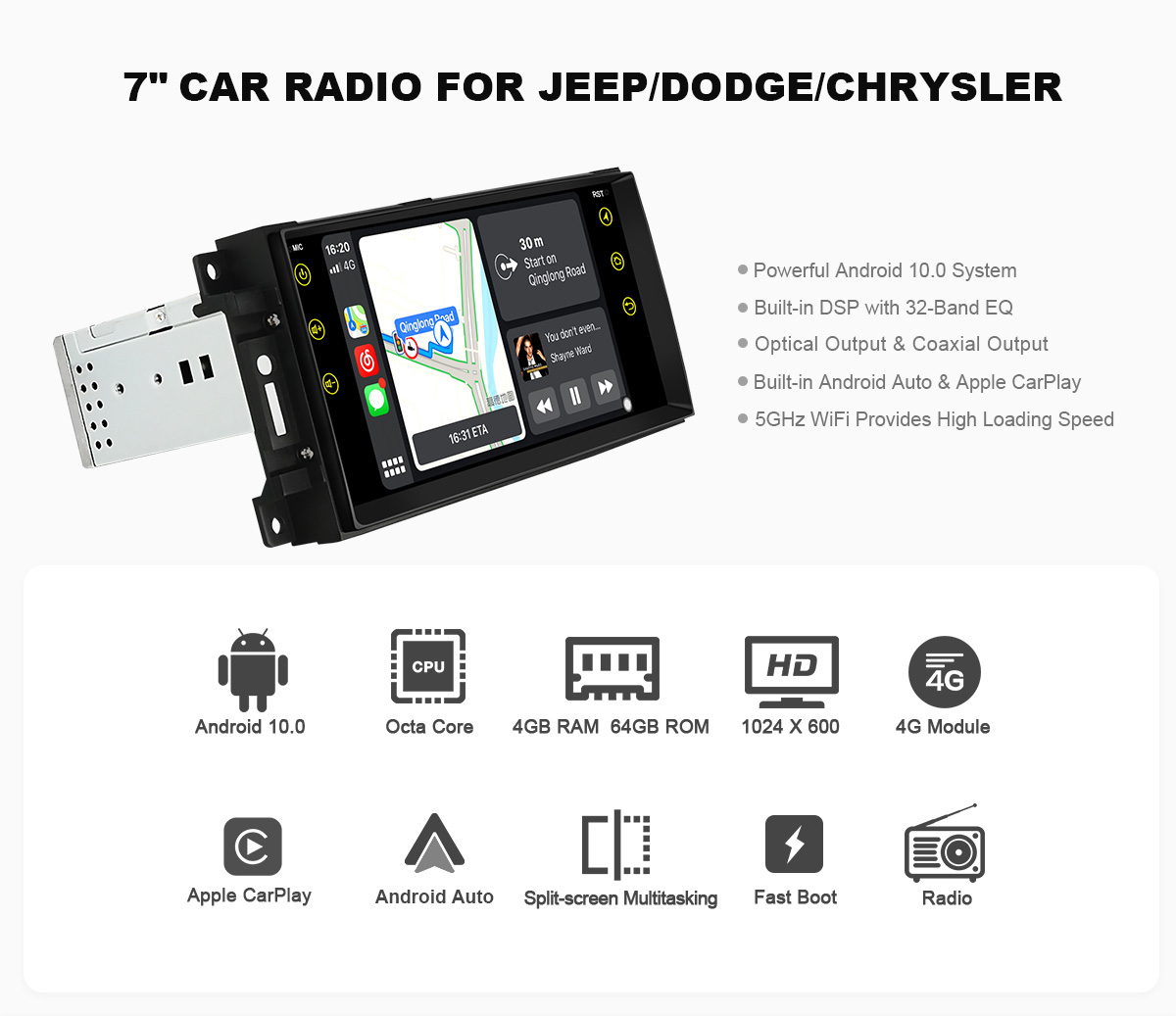  Android 10 7 Inch jeep 