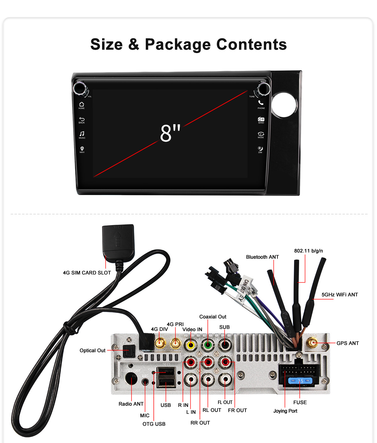 2016-2019 Honda BR-V 8 Inch Android 10.0 Car Navigation System 