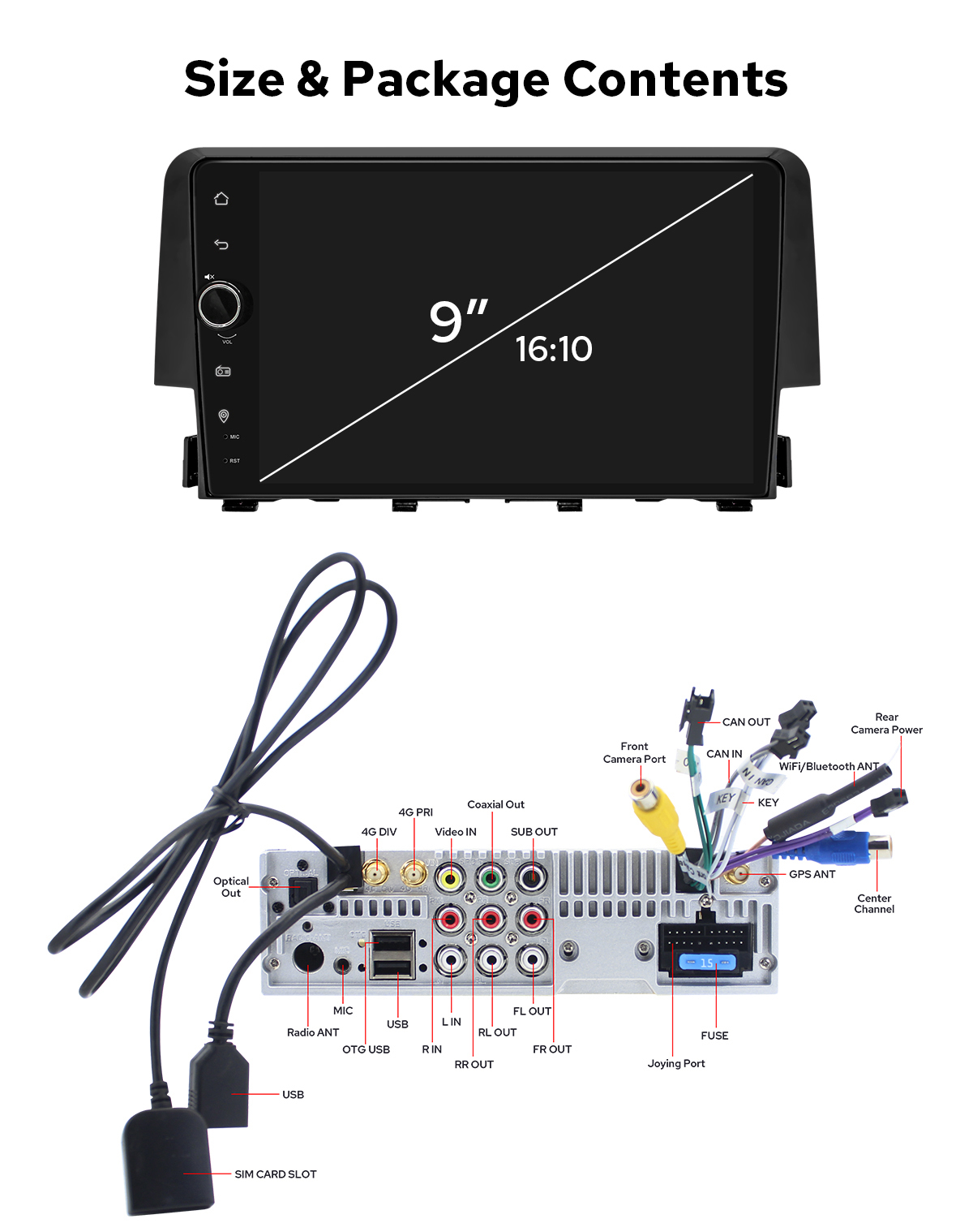 Android 12 Radio for Honda Civic 2016-2021