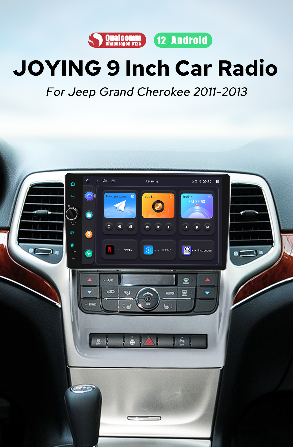  plug and play For Jeep Grand Cherokee radio system 