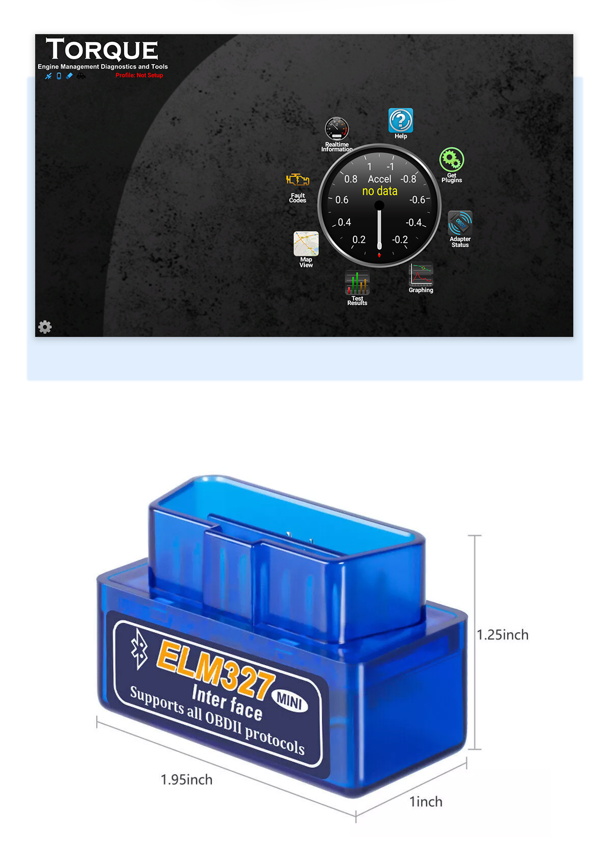 Mini ELM327 Bluetooth V2.1 OBD2