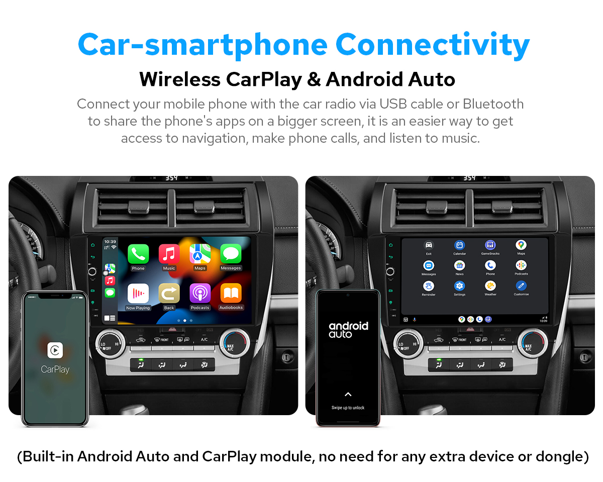  Joying 10.1 Inch Android Car Radio Navigation System 2012-2014 Toyota Camry Plug And Play