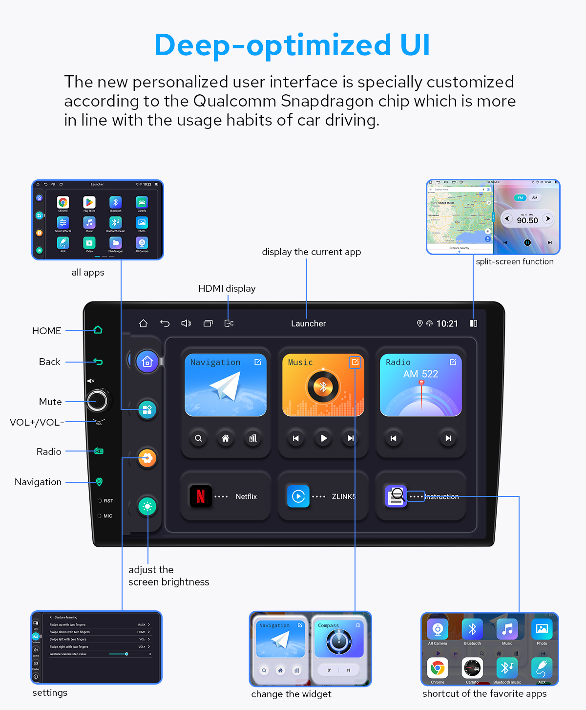  Joying 10.1 Inch Android Car Radio Navigation System 2012-2014 Toyota Camry Plug And Play