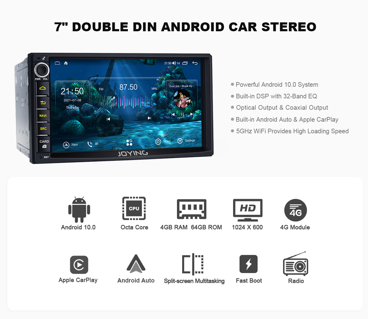  2 Din Android 10 GPS Navi