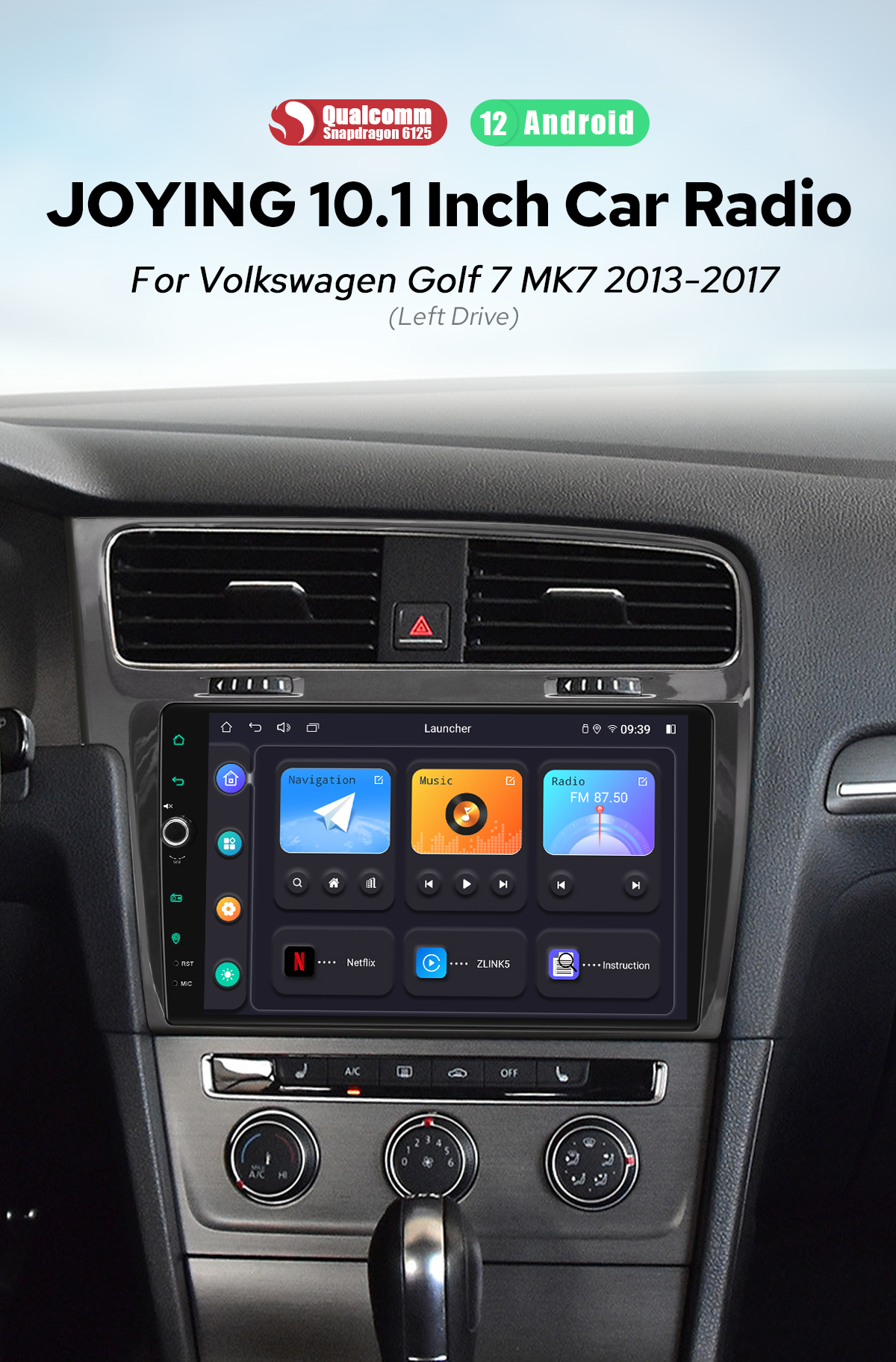Android12 Für Golf VII 2013-2017 Autoradio